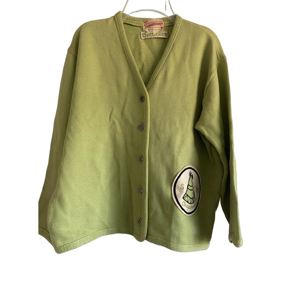 Broadway Knitting Mills Inc 1960s Cardigan Sweater Preppy Vintage Regular